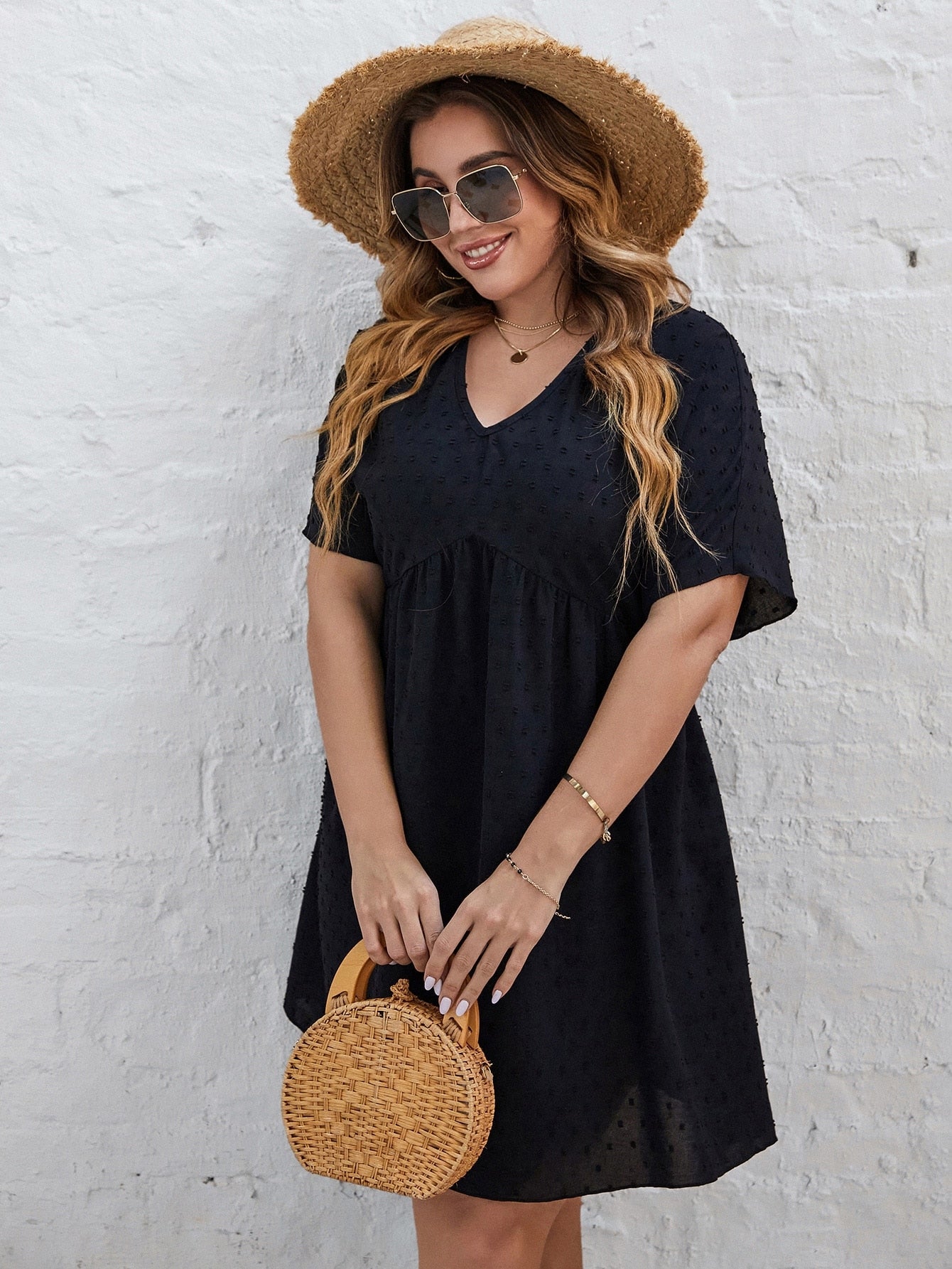 JuliaFashion-A Line Elegant Cotton Casual Loose Midi Tunic Dresses