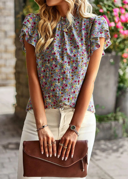 JuliaFashion-Floral Spring Summer Casual Tee