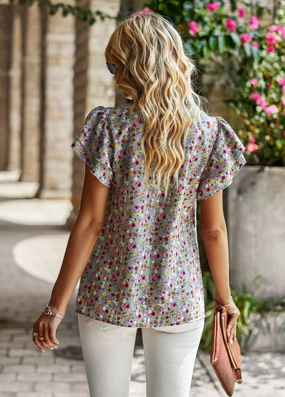 JuliaFashion-Floral Spring Summer Casual Tee