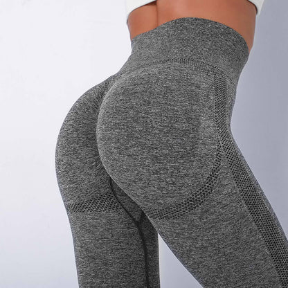 JuliaFashion-Fitness Seamless Workout Push Up Leggings