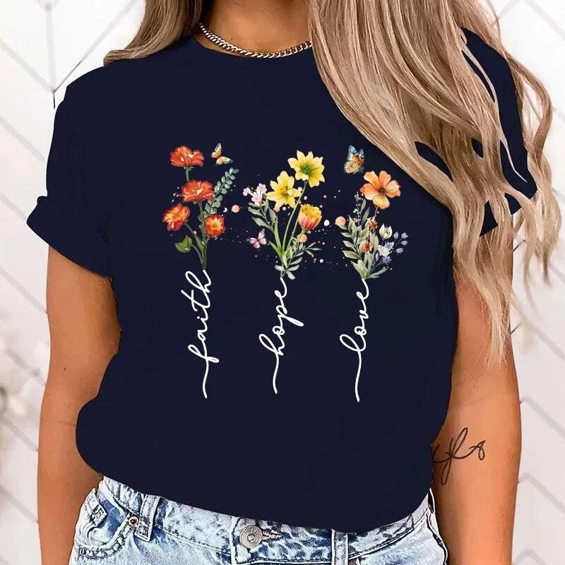 JuliaFashion - 2024 Summer Casual Fashion T-Shirt