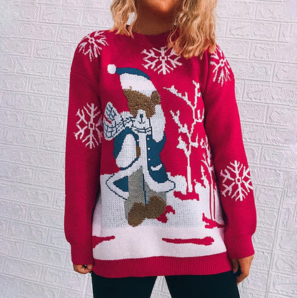 JuliaFashion - 2024 Women's Stylish Christmas Sweater Round Neck Long Sleeve Casual Cardigan