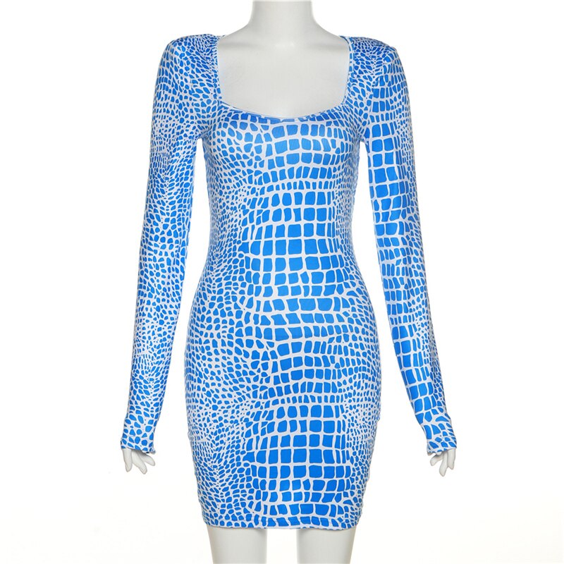 JuliaFashion - 2024Print Tight Mini Sexy Club Wear Elegant Dress