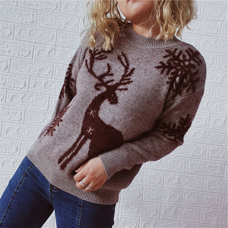 JuliaFashion-2024 Fashion Halloween Women's Christmas Sweaters Pullover