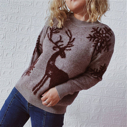 JuliaFashion-2024 Fashion Halloween Women's Christmas Sweaters Pullover