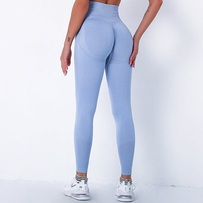 JuliaFashion-Fitness Seamless Workout Push Up Leggings