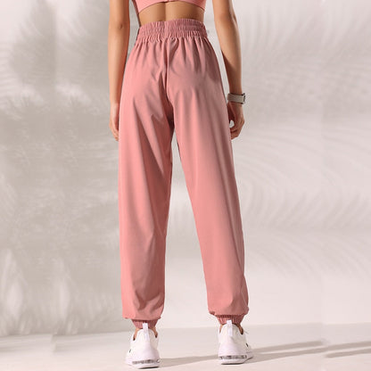 JuliaFashion-Irregular Print Fitness High Waist Jogger Running Harem Pant