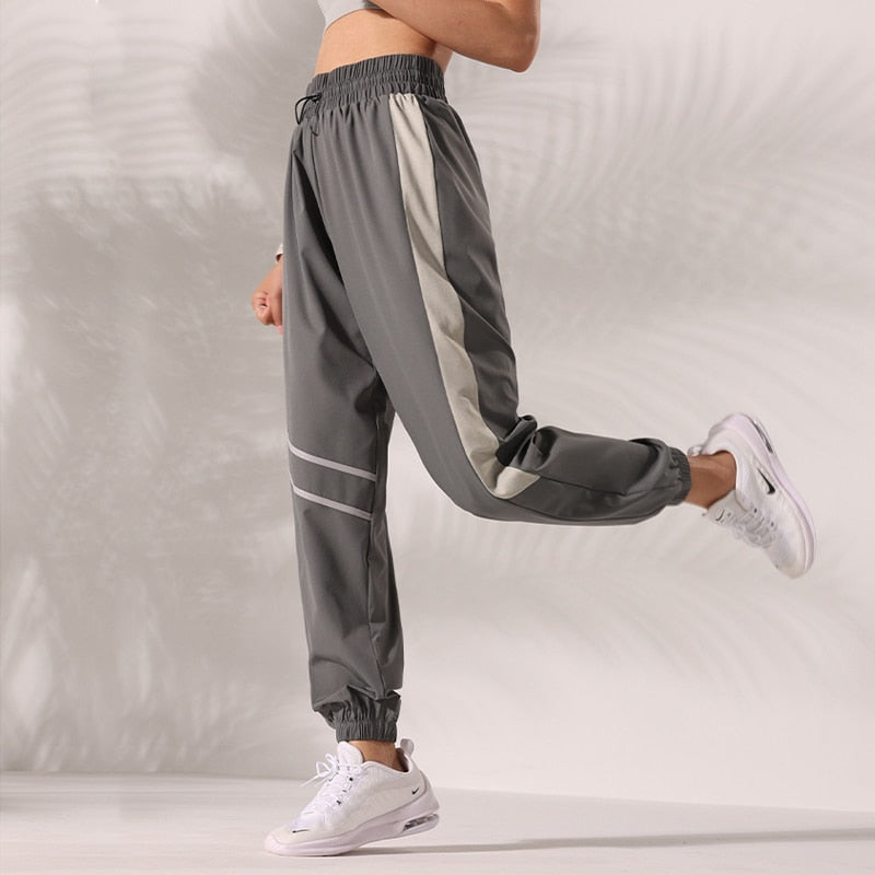 JuliaFashion-Irregular Print Fitness High Waist Jogger Running Harem Pant