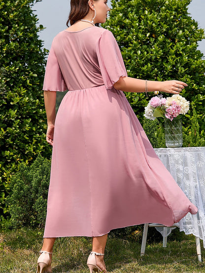 JuliaFashion-Long Elegant Party Wear Cocktail Pink Dresses