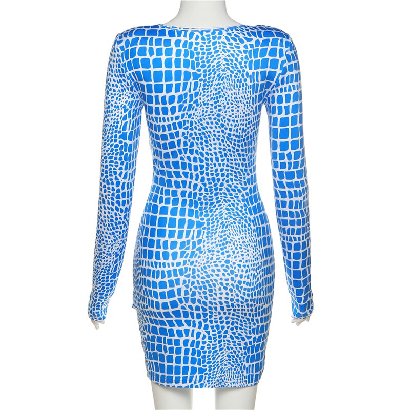 JuliaFashion - 2024Print Tight Mini Sexy Club Wear Elegant Dress