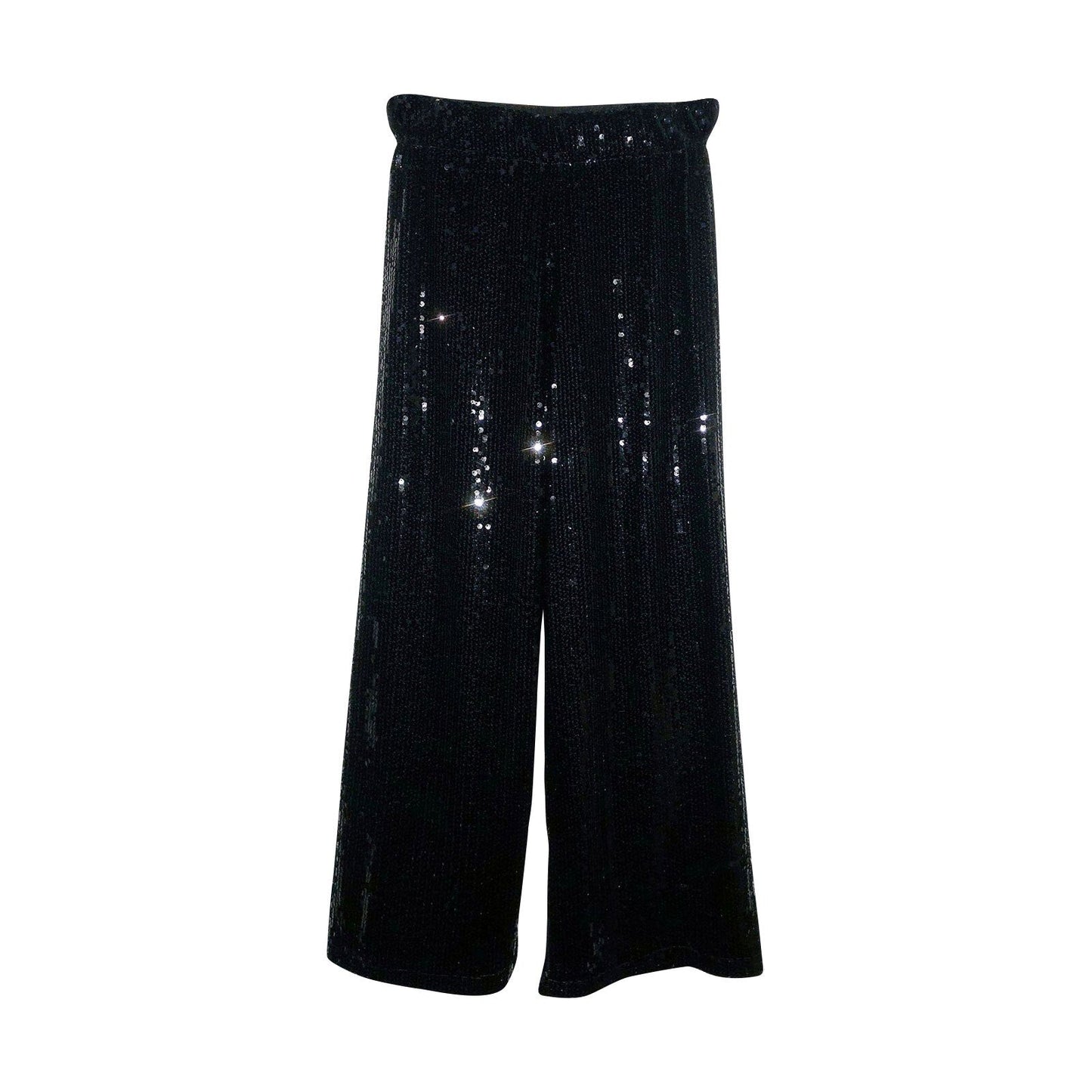 JuliaFashion-Elegant High Waisted Sequin Party Pants