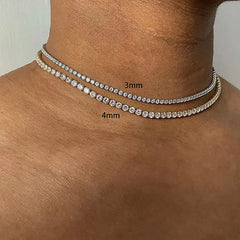 JuliaFashion-Luxury Iced Out Tennis Chain Necklace