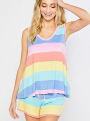 JuliaFashion-Plus Size Short Sleeve Pajamas Set