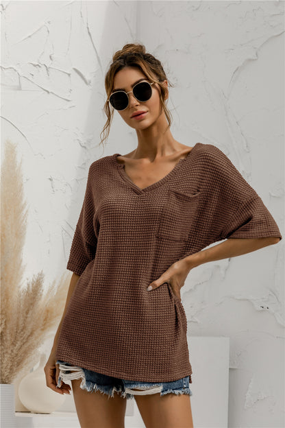 V-neck Loose Casual Shirts
