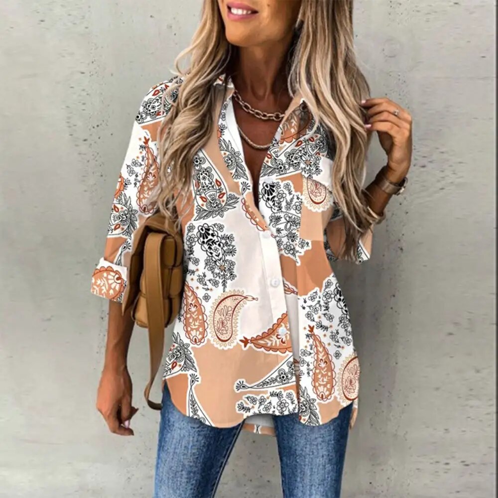 JuliaFashion-Loose Large Size Women's Shirt