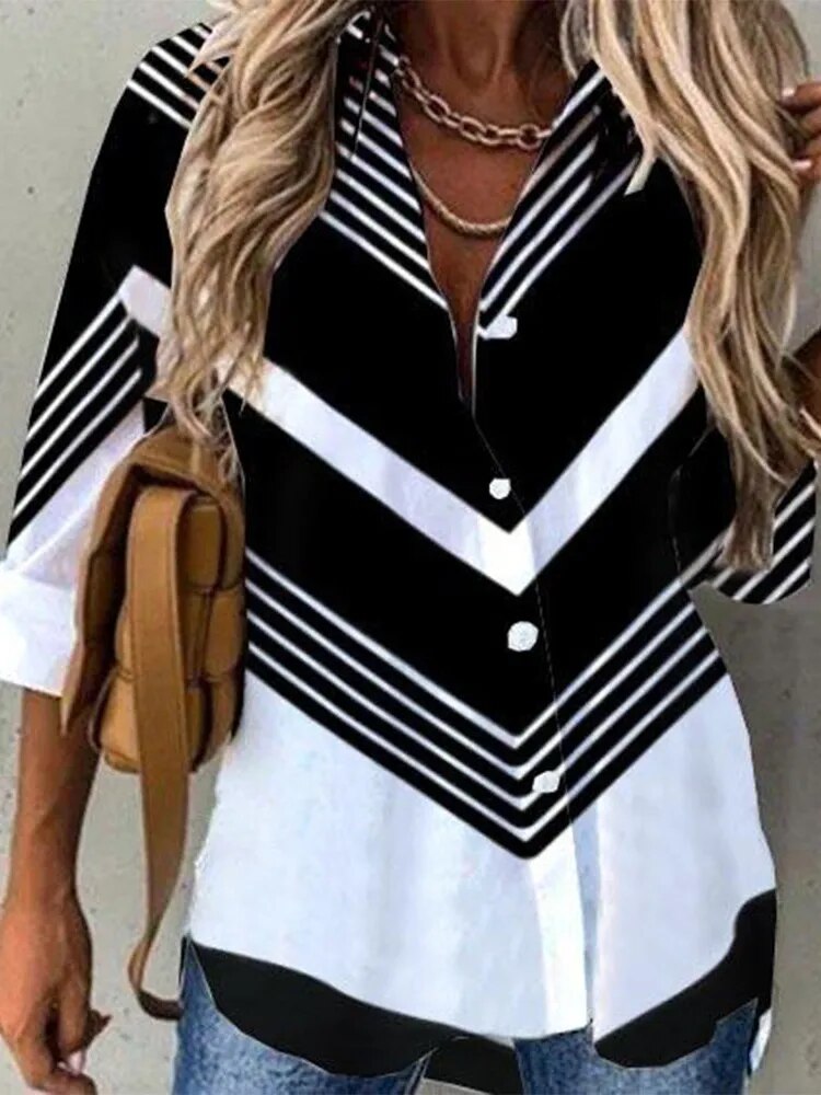 JuliaFashion-Loose Large Size Women's Shirt