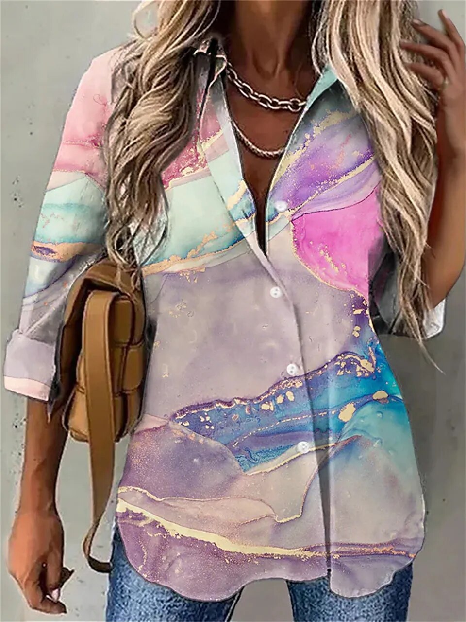 JuliaFashion-Loose Large Size Women's Shirt