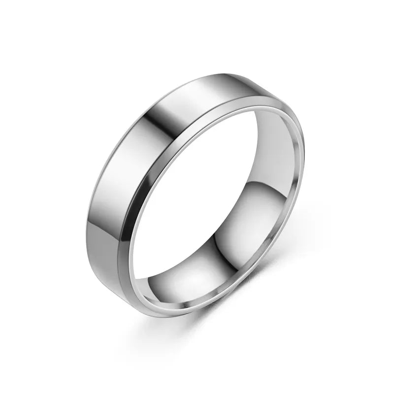 JuliaFashion-Custom Engraved Stainless Steel Black Ring