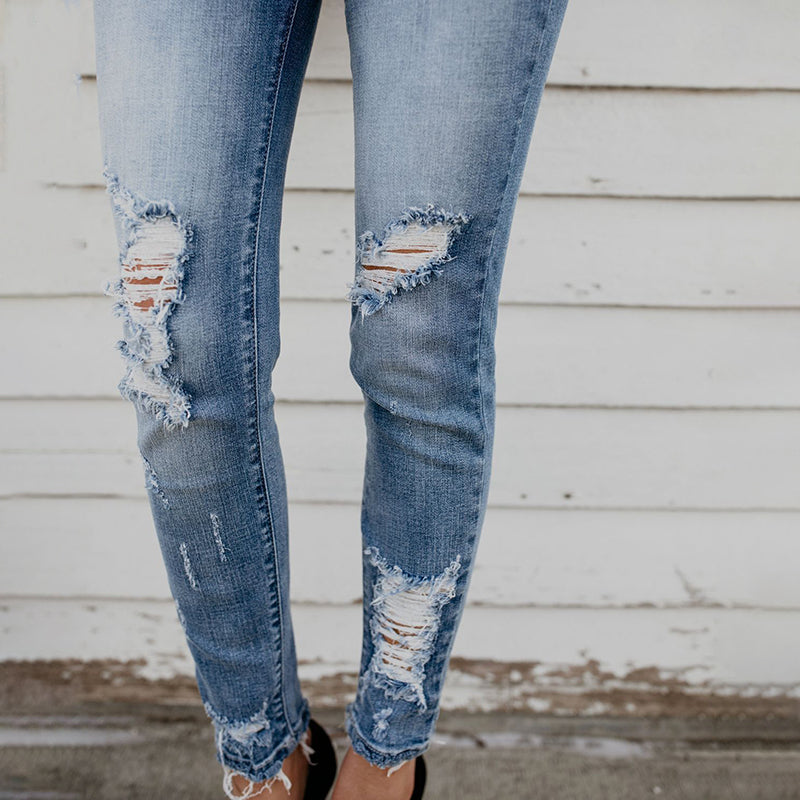 Streetwear Distressed Women Jeans
