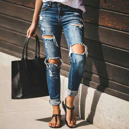 Streetwear Distressed Women Jeans