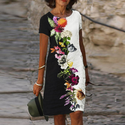 JuliaFashion-Linen Holiday Bohemia Beach Party Boho Dress