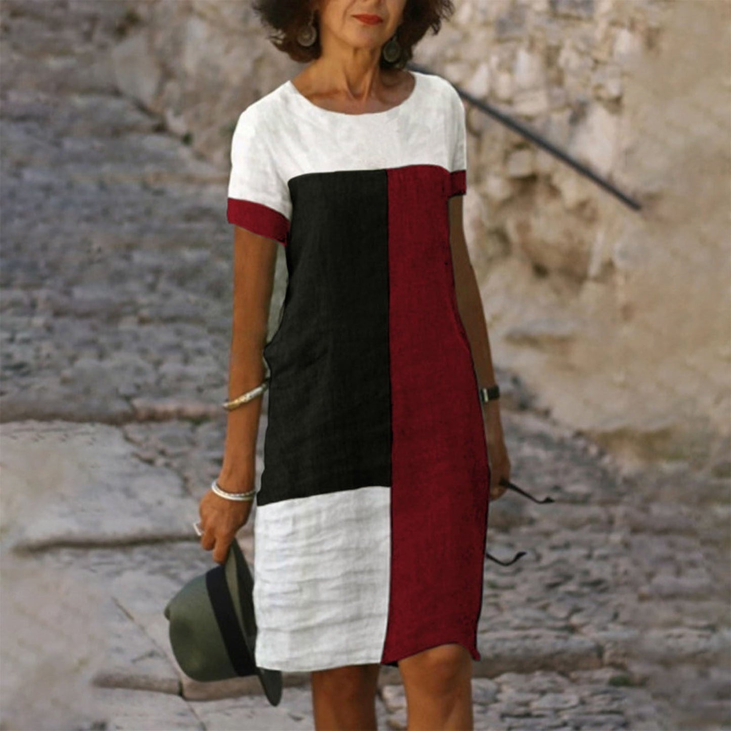 JuliaFashion-Linen Holiday Bohemia Beach Party Boho Dress