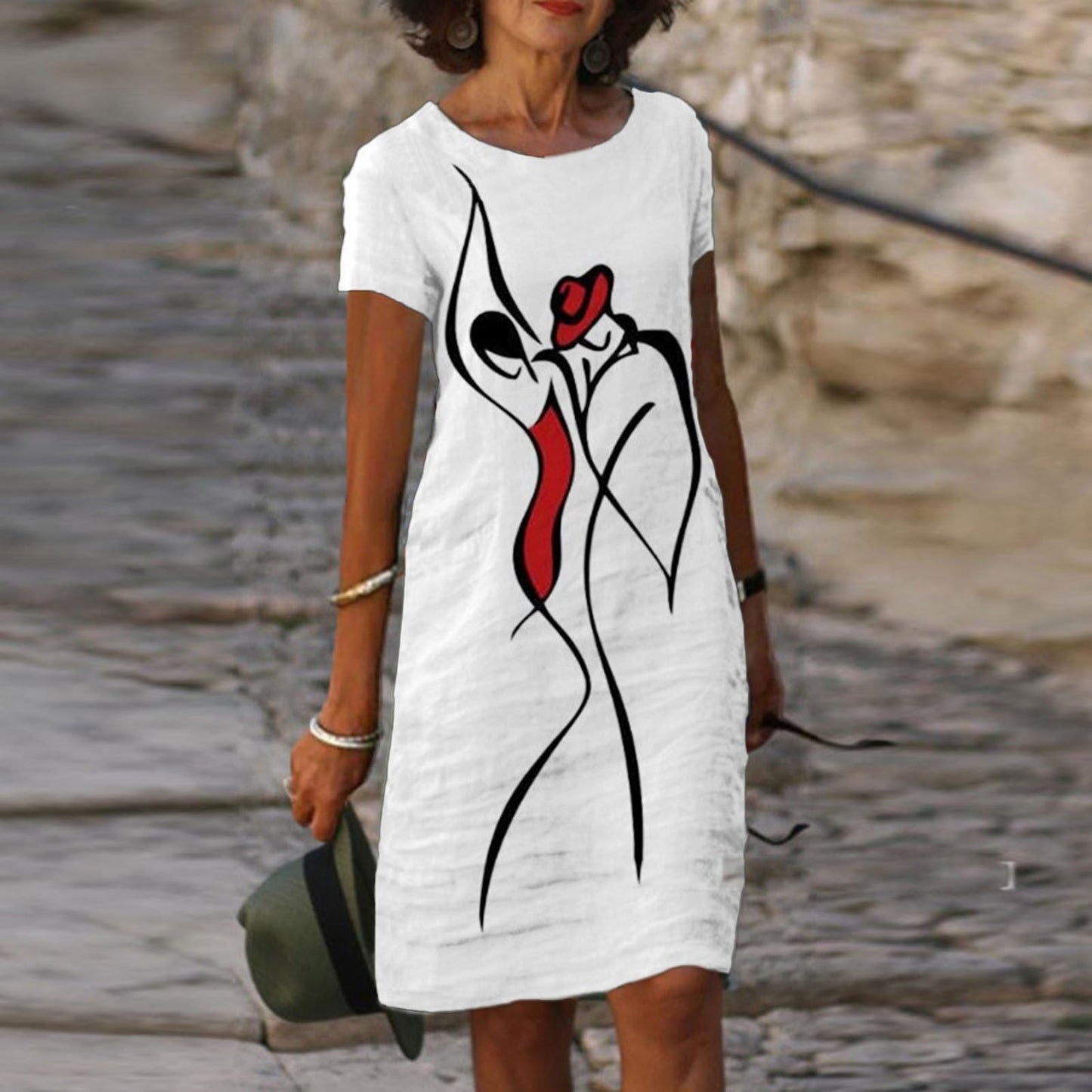 JuliaFashion-Linen Holiday Bohemia Beach Party Boho Dress