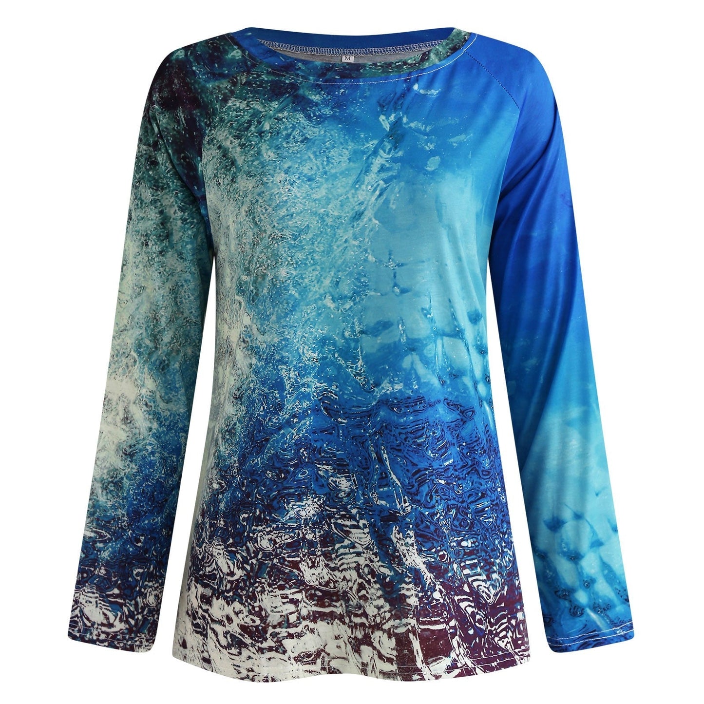 JuliaFashion - 2024 Women Long Sleeve Crew Neck Floral Printed T-Shirt Top
