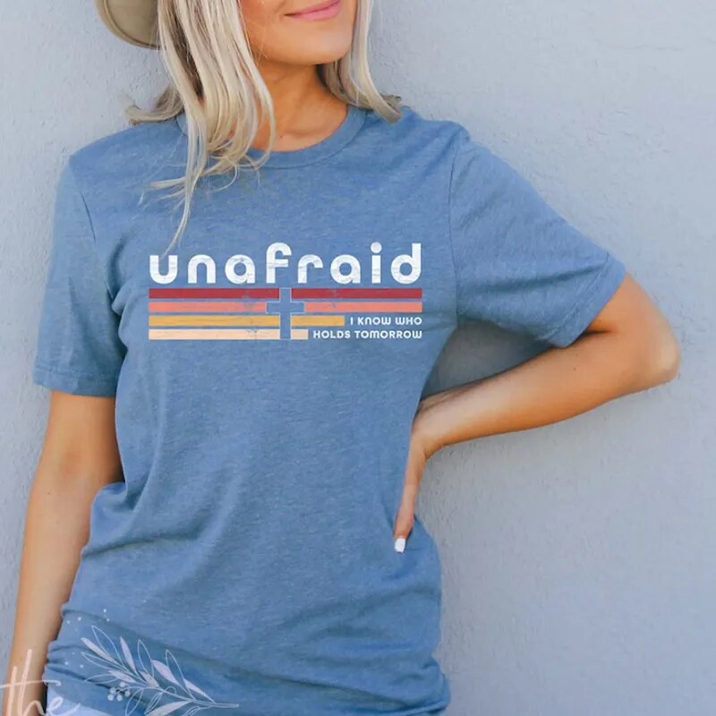 JuliaFashion-Aesthetic Unafraid Christian Tee