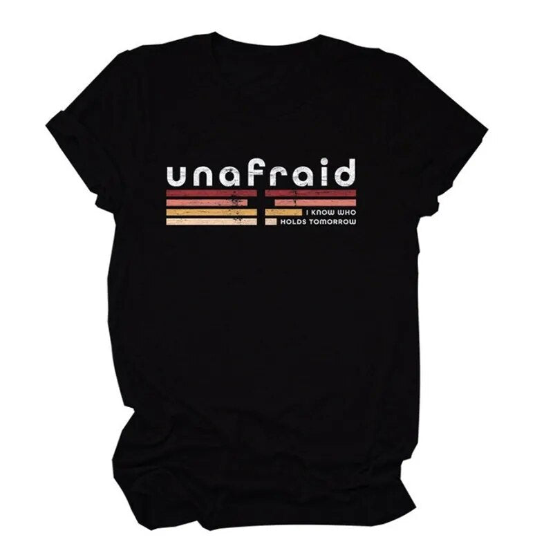 JuliaFashion-Aesthetic Unafraid Christian Tee