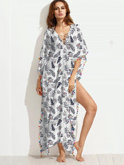 JuliaFashion - Washed Ashore High Slit Maxi Dress