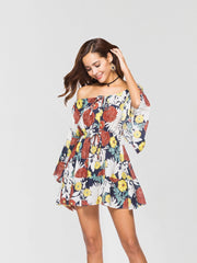 JuliaFashion - Without You Floral Off The Shoulder Dress