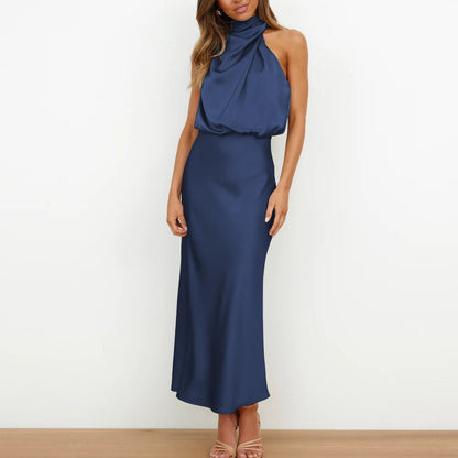 JuliaFashion-Fashion Halter Cocktail Party Maxi Dress