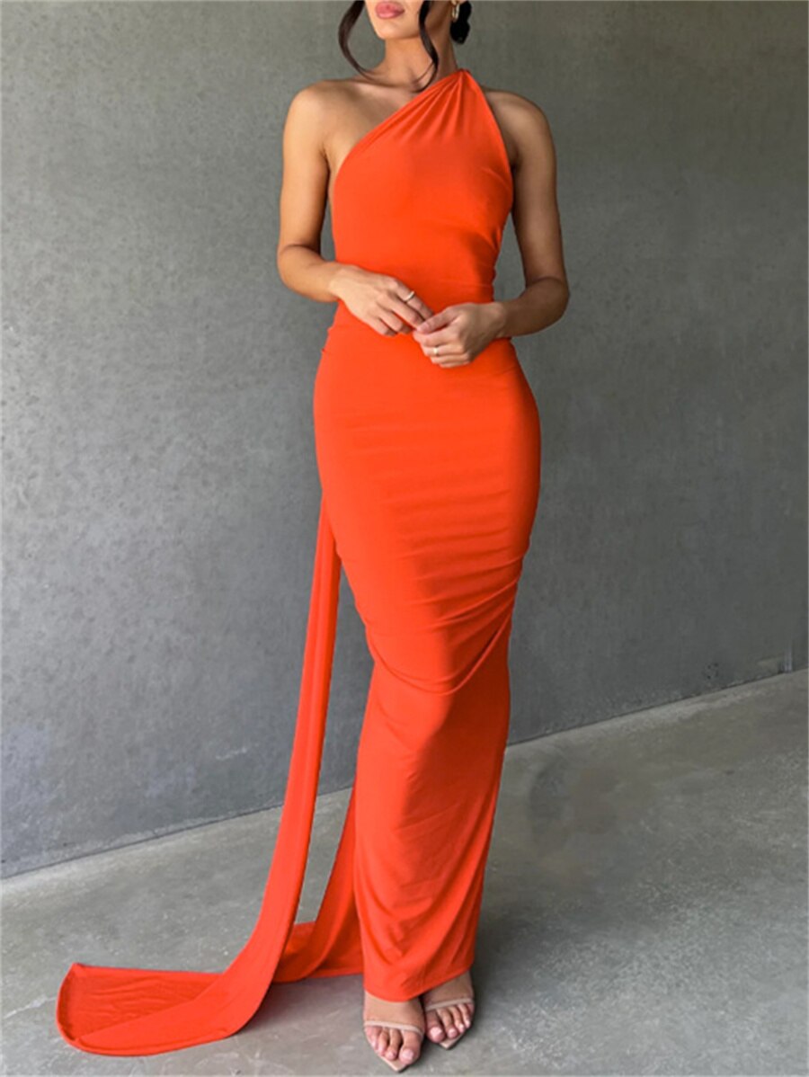 JuliaFashion-Elegant Sleeveless Halterneck Cutout Maxi Dress