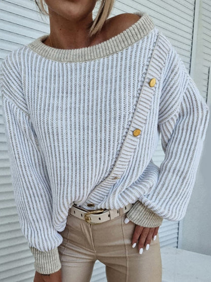 Women Fashion Casual Long Sleeve Pullovers Tops