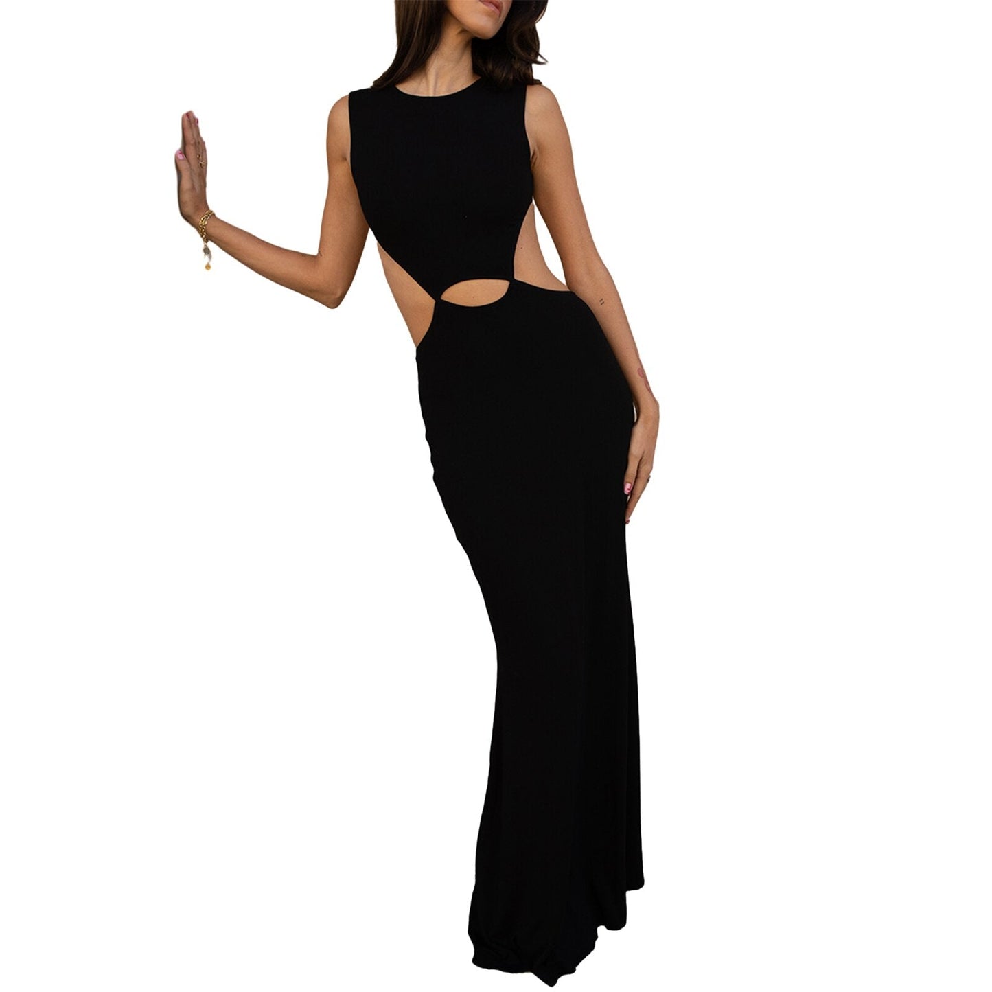 JuliaFashion-Halloween Sleeveless Bodycon Backless Cutout Dress