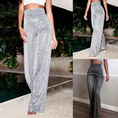 JuliaFashion - Sparkly Sequin Flare Party Pants