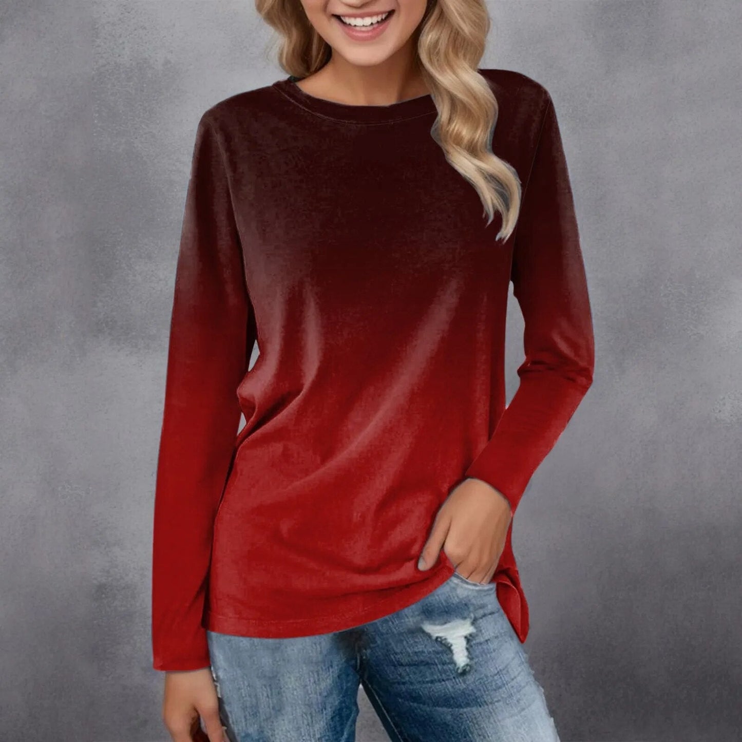 JuliaFashion - 2024 Streetwear Cotton Crew Neck Blouse