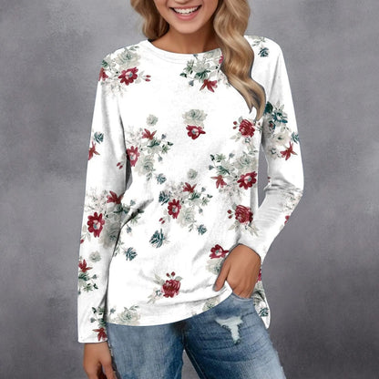 JuliaFashion - 2024 Streetwear Cotton Crew Neck Blouse