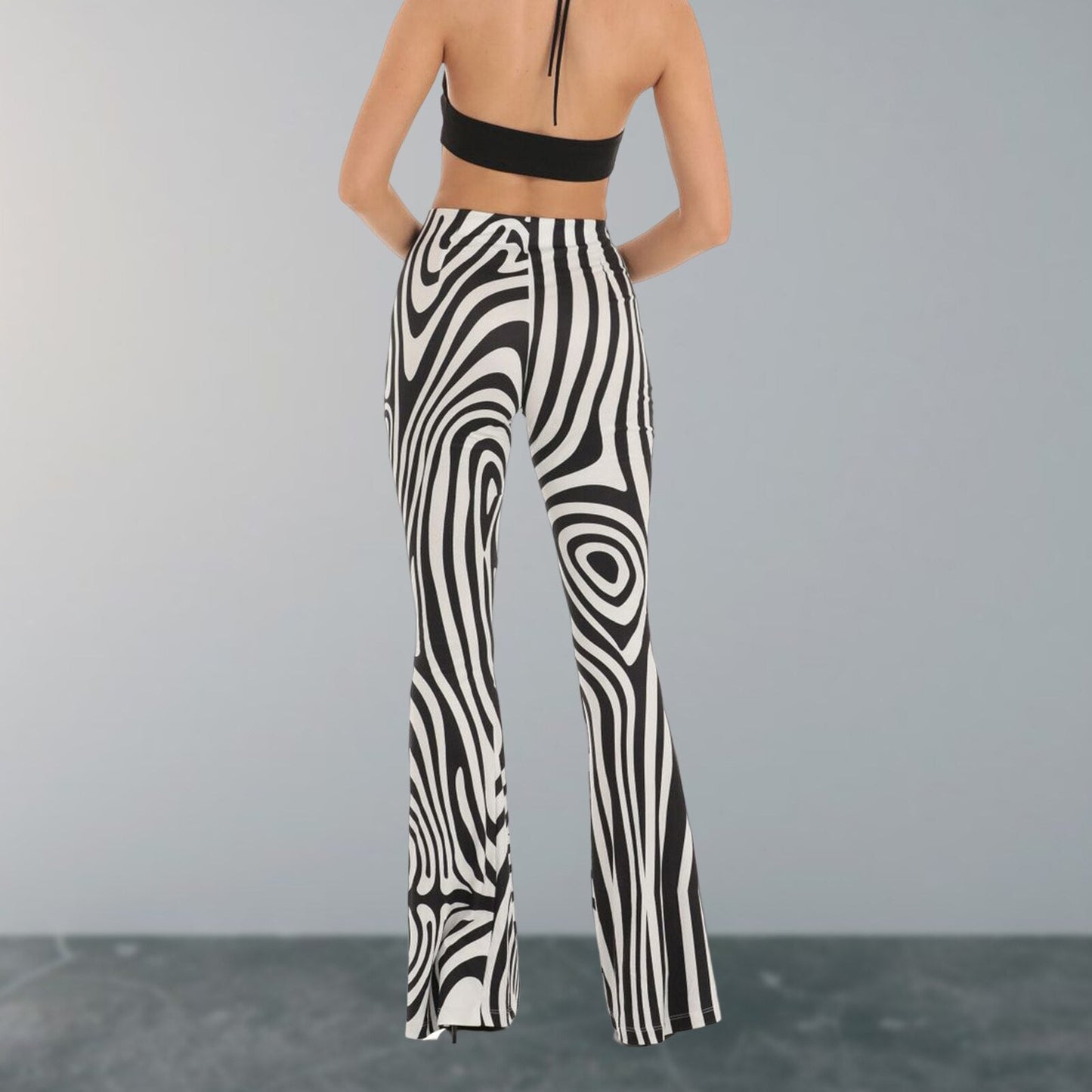 JuliaFashion - 2024 Striped Zebra Print High Waist Pants