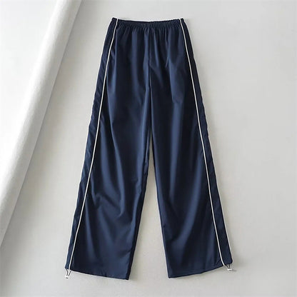 JuliaFashion - 2024 Striped Loose Cargo Sweatpants