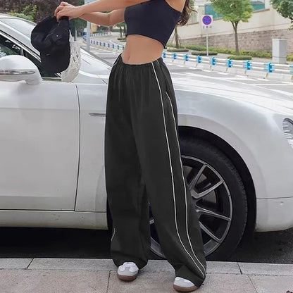 JuliaFashion - 2024 Striped Loose Cargo Sweatpants