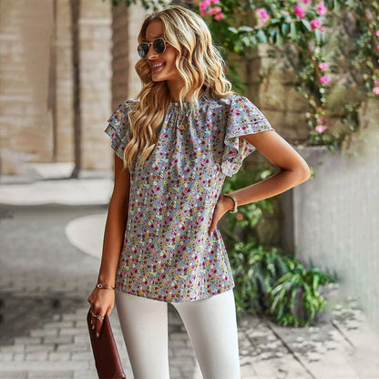 JuliaFashion-Floral Spring Summer Casual Tee