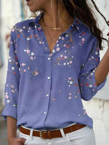 JuliaFashion-Casual Streetwear Print Blouses