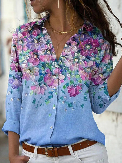 JuliaFashion-Casual Streetwear Print Blouses