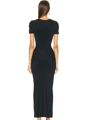 JuliaFashion - Sexy Short Sleeve Summer Bandage Cutout Dress