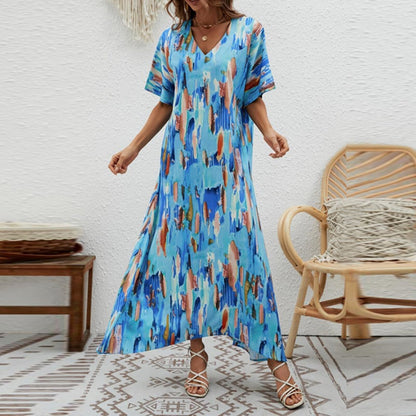 JuliaFashion-Casual Loose Bohemian Style Boho Dress