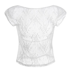 JuliaFashion - 2024 Sexy Black Mesh Punk Tee