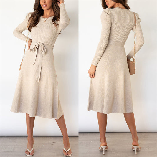 Women's   Casual Knitted Sweater Dress
