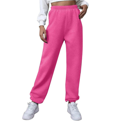 JuliaFashion-High Waist Yoga Sweatpants with Pockets